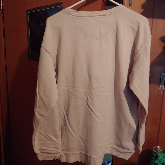 HP •Natural Life • Cute VSCO Women's Tan Crewneck Daisy Pocket Sweatshirt Medium - Picture 13 of 16